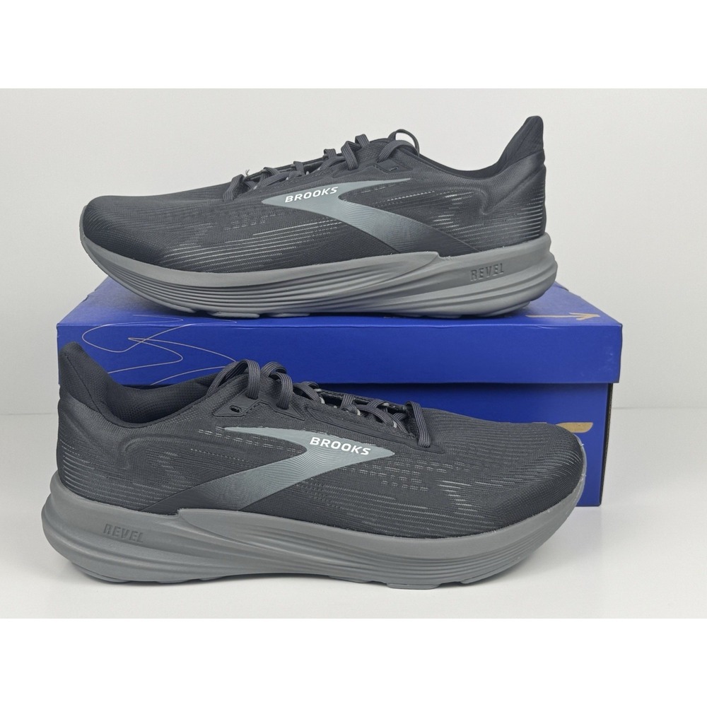 Brooks Revel 8 Running Shoes Men's Size 14 2E Wide Primer/Blackened Pearl 110468